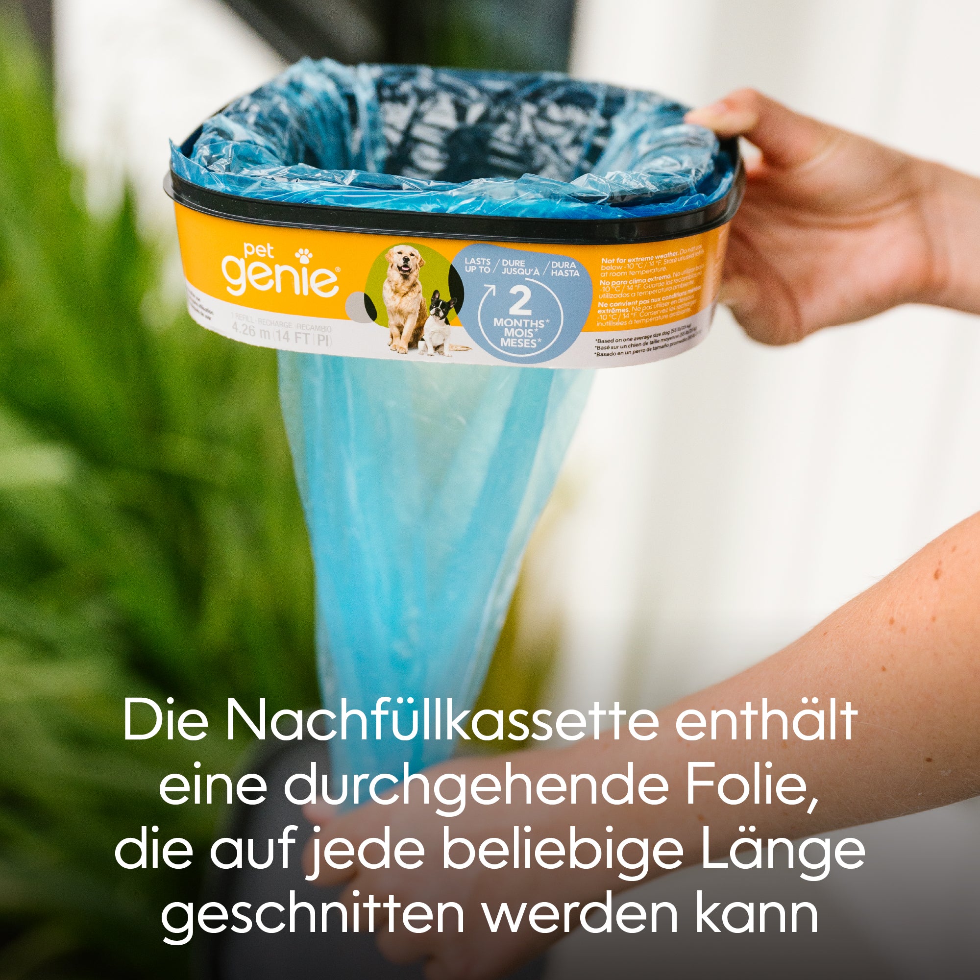Pet Genie Jumbo-Nachfüllpackung – 2 Stück, Bis Zu 8 Monate Vorrat, Geruchsblockierend